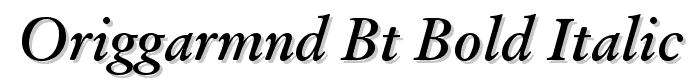 OrigGarmnd BT Bold Italic font